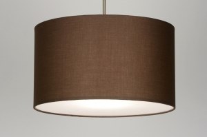 hanglamp 30375 landelijk rustiek modern eigentijds klassiek stof bruin rond