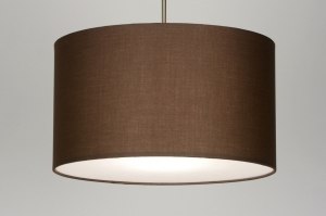 hanglamp 30375 landelijk rustiek modern eigentijds klassiek stof bruin rond