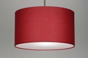 Pendelleuchte 30378 modern Stoff rot rund