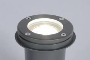 recessed spotlight 30500 modern metal black grey dark gray round