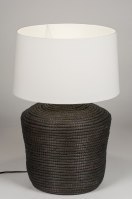 table lamp 30663 sale rustic retro contemporary classical fabric reed remaining round
