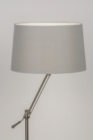 floor lamp 30690 rustic modern contemporary classical stainless steel fabric grey round
