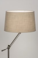 floor lamp 30691 rustic modern contemporary classical stainless steel fabric taupe colored round