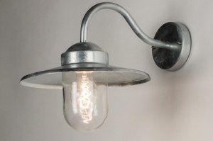 wandlamp 30766 landelijk rustiek modern eigentijds klassiek glas gegalvaniseerd staal thermisch verzinkt metaal zink zink