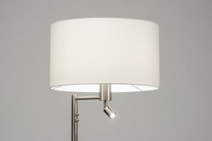 Stehleuchte 30776 modern Edelstahl Stoff Metall weiss stahlgrau