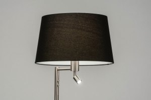 staande lamp 30781 modern staal rvs stof metaal zwart staalgrijs