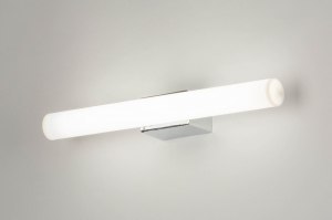 wandlamp 30811 kunststof metaal wit chroom rechthoekig
