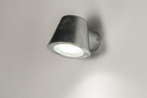 wandlamp 30815 industrie look modern gegalvaniseerd staal metaal zink grijs zilver aluminium zink