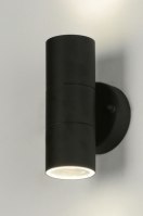 wandlamp 30830 modern metaal zwart mat rond