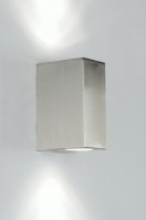 wandlamp 30839 modern staal rvs metaal staalgrijs rechthoekig