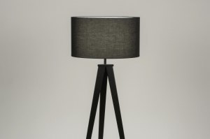 vloerlamp 30878 design modern stof metaal zwart