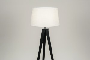 vloerlamp 30885 design modern stof metaal zwart wit