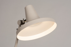 staande lamp 31022 industrieel design landelijk modern retro eigentijds klassiek metaal grijs creme zand rond