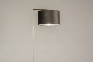 staande lamp 31092 landelijk modern eigentijds klassiek staal rvs stof metaal grijs zilver zilver oud zilver staalgrijs rond rechthoekig