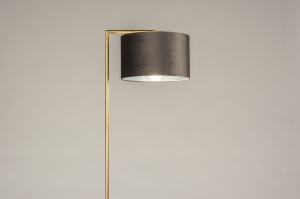 staande lamp 31099 landelijk modern eigentijds klassiek messing geschuurd stof grijs goud zilver oud zilver mat messing rond rechthoekig