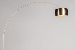 vloerlamp 31171 landelijk modern retro eigentijds klassiek messing geschuurd marmer metaal goud beige messing zand rond