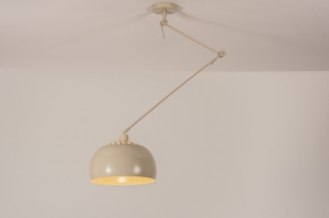 hanglamp 31176 landelijk modern retro metaal beige zand rond