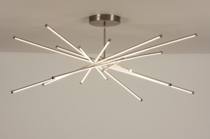 plafondlamp 31202 modern staal rvs kunststof metaal wit staalgrijs langwerpig