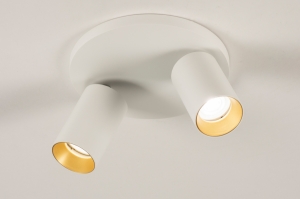 Spot 31252 Design modern Aluminium Metall weiss matt Gold rund