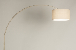 vloerlamp 31265 landelijk modern eigentijds klassiek stof marmer metaal zwart beige rond