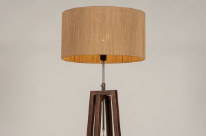vloerlamp 31378 landelijk modern hout donker hout bruin naturel rond langwerpig
