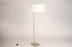 vloerlamp 31734 landelijk modern stof metaal beige zand rond rechthoekig