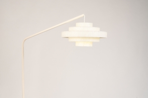 vloerlamp 31745 modern stof metaal wit mat