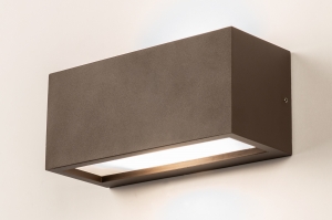 wandlamp 31746 modern aluminium kunststof polycarbonaat bruin rechthoekig