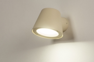 wandlamp 31779 landelijk modern aluminium metaal beige zand rond