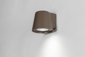 wandlamp 31781 eindereeks design landelijk modern aluminium metaal bruin rond