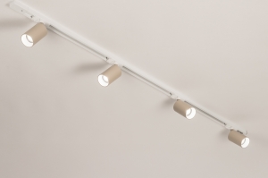 railspot 31814 modern metaal wit mat beige zand rond rechthoekig