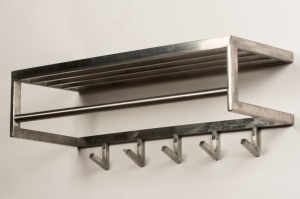 kapstok 47389 sale modern staal rvs metaal staalgrijs langwerpig rechthoekig