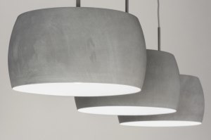 hanglamp 47390 eindereeks design landelijk modern retro aluminium metaal betongrijs langwerpig
