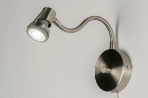 wandlamp 55814 landelijk modern eigentijds klassiek staal rvs rond