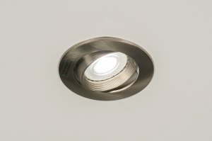 recessed spotlight 64473 modern stainless steel metal round