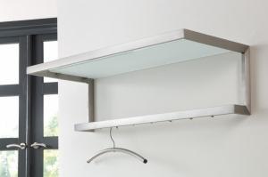 Hallstand 67128: modern, glass, white opal glass, metal