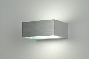 Wandleuchte 70180 modern Aluminium gebuerstetes Aluminium Metall Aluminium rechteckig