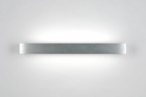 wandlamp 70187 design modern aluminium geschuurd aluminium metaal aluminium langwerpig
