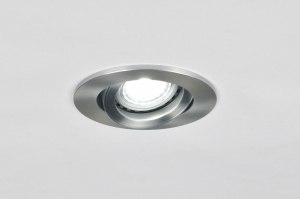 inbouwspot 70195 modern aluminium metaal aluminium rond