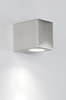 wandlamp 70508 modern staal rvs aluminium staalgrijs rechthoekig