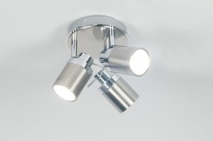 spotlight 70677 modern contemporary classical metal chrome steel gray round