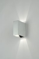 wandlamp 70978 design modern geschuurd aluminium metaal aluminium rechthoekig