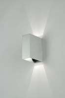 Wandleuchte 70978 Design modern gebuerstetes Aluminium Metall Aluminium rechteckig