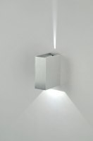wandlamp 70979 design modern geschuurd aluminium metaal aluminium vierkant rechthoekig