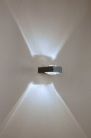 wandlamp 71005 eindereeks design modern glas helder glas staal rvs zwart mat rechthoekig