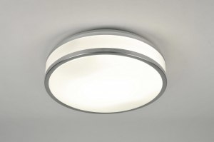 plafondlamp 71099 modern aluminium kunststof wit aluminium rond