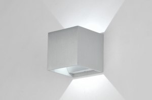 wandlamp 71334 design modern aluminium metaal aluminium vierkant