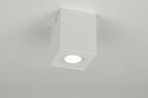 spotlight 71341 designer modern aluminium metal white matt square