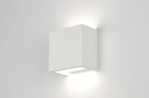 wandlamp 71354 landelijk modern keramiek wit mat vierkant
