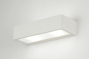 wandlamp 71401 modern aluminium metaal wit mat rechthoekig